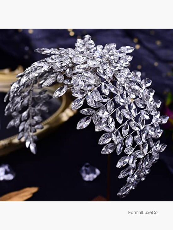 Silver Rhinestone Wedding Headband Bridal Tiara Crystal Hair Jewelry main image 5